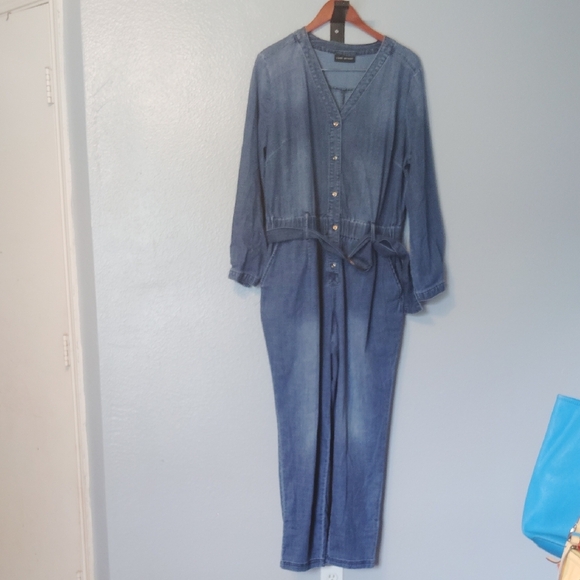 Lane Bryant Denim Jumpsuit Size 14 - Picture 1 of 13